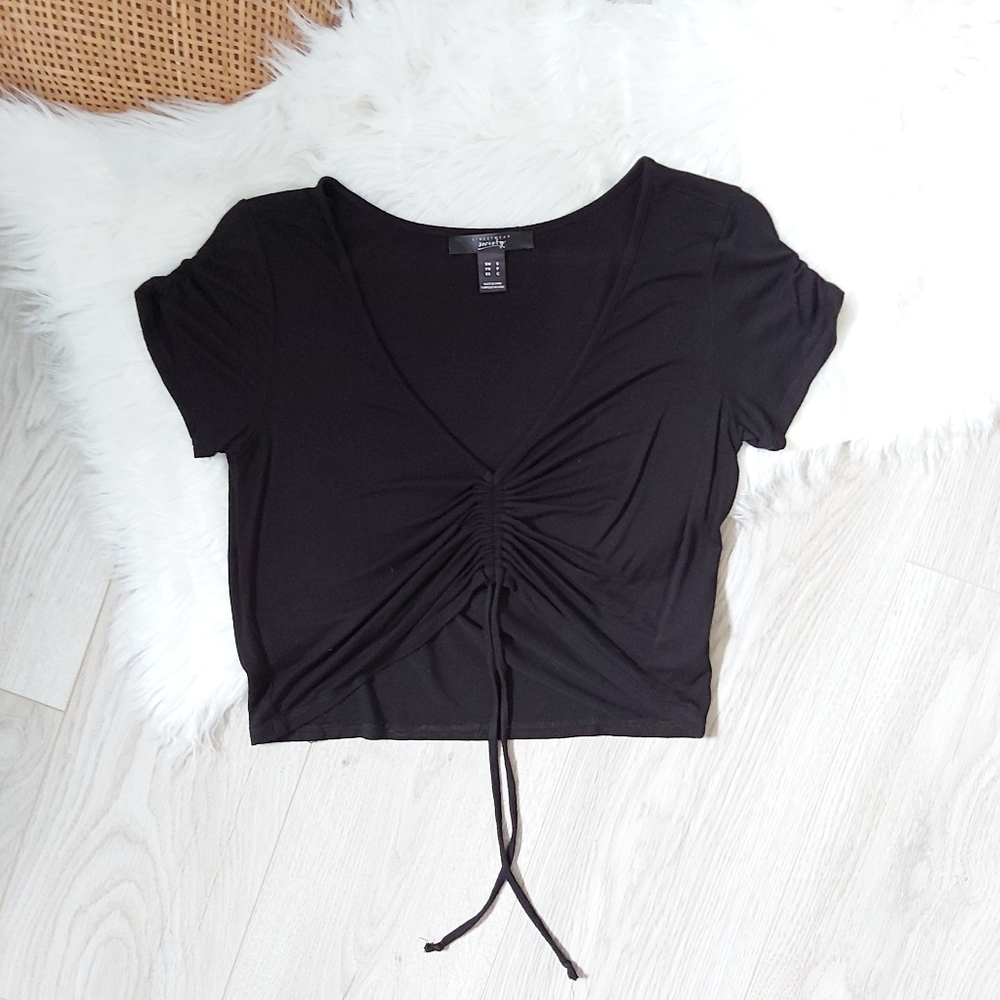 Streetwear Society Black Ruched Drawstring Front - Picture 3 of 11